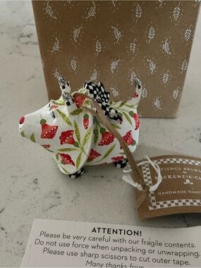 McKenzie Childs Gracie Westie terrier mini ornament #31310